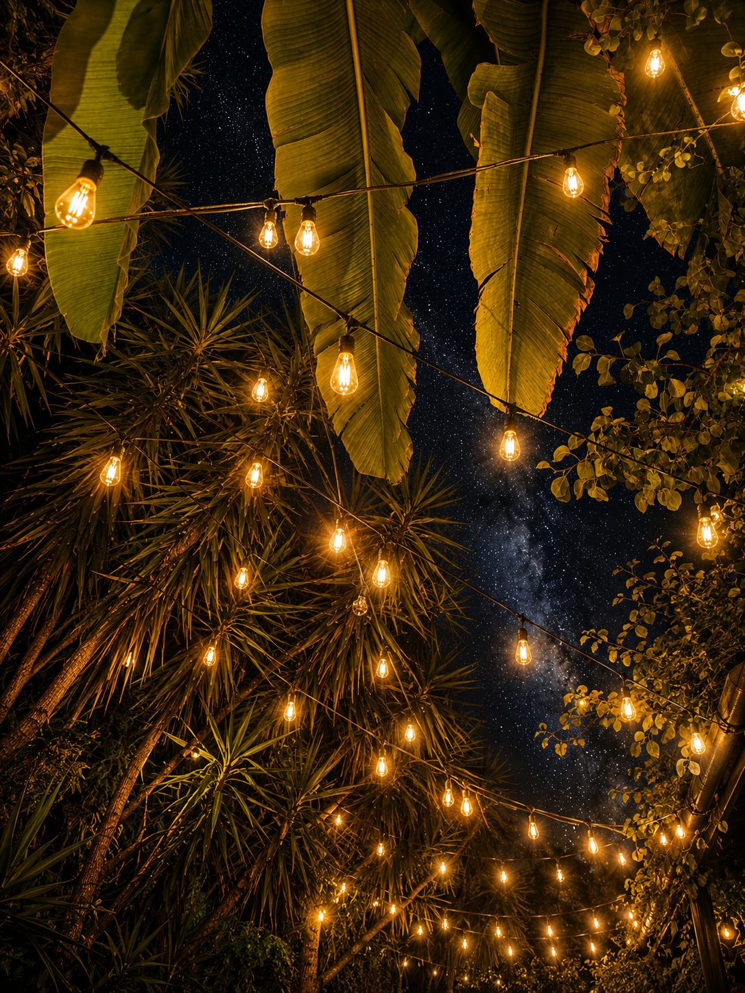 Le luci del Giardino sotto il cielo stellato